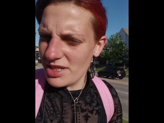 MILF Cums in Public Bathroom