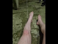 Desperate pissy mess outside my apartment