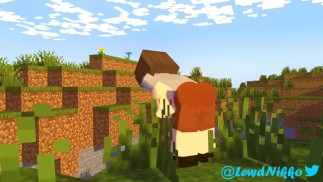 Femboy falls down a cliff and meet a new friend - Minecraft Gay Porn Mod