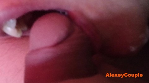Real amateur wife blowjob, cum in mouth