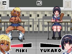 【エロゲー セク●ラハイスクール(体験版)実況】授業中に金髪爆乳黒ギャルと委員長にエロいことできるドットアニメーションエロゲー。 10/16