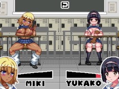 【エロゲー セク●ラハイスクール(体験版)実況】授業中に金髪爆乳黒ギャルと委員長にエロいことできるドットアニメーションエロゲー。 16/16