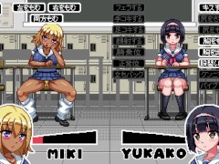 【エロゲー セク●ラハイスクール(体験版)実況】授業中に金髪爆乳黒ギャルと委員長にエロいことできるドットアニメーションエロゲー。 5/16