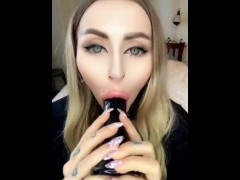 I shoved the dildo down my tattooed stepsister's throat.