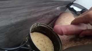 Yum Yum Cum- cumming in my couscous and eating it