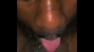 Leaking creamy mess down to my winking tight asshole, Giggling