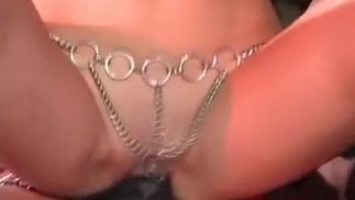 Threesome fuck in the workshop for friends eager for cock