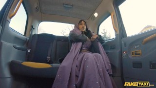 Fake Taxi Bengali nurse takes a big cock in her her tight Asian pussy with her big tits out