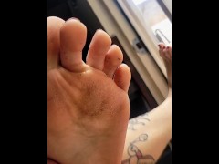Close up of my soles and toes pretty trans feet