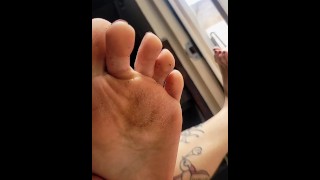 Close up of my soles and toes pretty trans feet