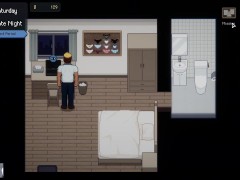 Peeping dorm - Nerdy busty masturbating animation