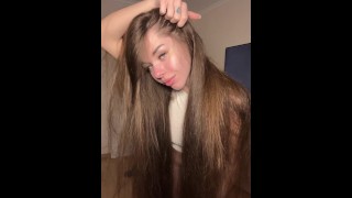 ¡Me seco mi pelo largo! - parte 4