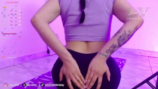 yogabroek, fit meisje, plagen, rollenspel, voeten, voeten, voet, fetisj, fantasie, asmr, zacht gekreun, doggy style