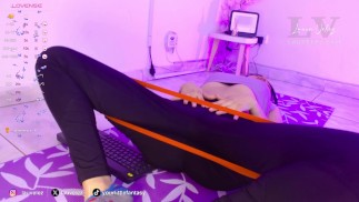 pantalon de yoga, fille en forme, taquiner, jeu de rôle, pieds, fétiche, fantaisie, asmr, gémissements doux, levrette