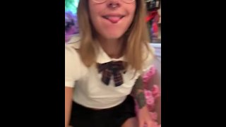 Schoolgirl Cosplay Peeing 👩‍🏫💦