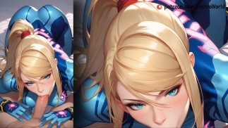 Samus Aran überrascht mit ihren Künsten im Schwanzlutschen!