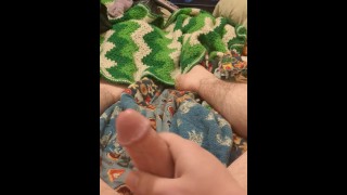 Stroking my smooth cock feels so good