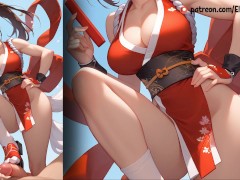 Mai Shiranui sexually masturbates and has an orgasm
