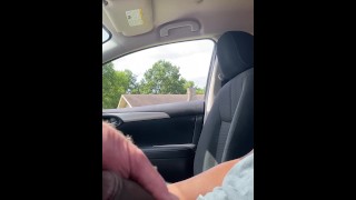 Old daddy catches me stroking in my car ~ Gay Public Cruising