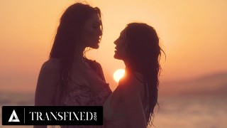 TRANSFIXED - Сексуальная Тори Истон жестко трахает горячую красотку в бикини после наслаждения закатом