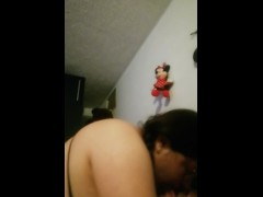 It makes me fall in love   with blowjob of balls and cock, MILF ends up thirsty for milk