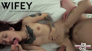 Tiny Redhead Wifey Haven Moss Enjoys First Threesome With Husband and Friend