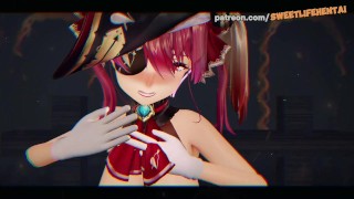 Virtuele YouTuber - Houshou Marine sexy sexy dans!