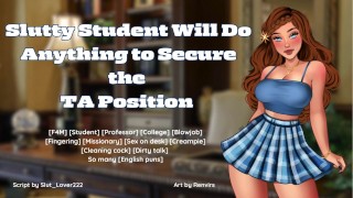 Estudante sacanagem Will fazer qualquer coisa para garantir a posição ta