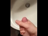 Italian Stallion  Jerking Off His Fat Cock In Front of Mirror