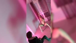 Amateur French - Lost bet, my best friend Noochka own me a Striptease AND SHE DID IT !