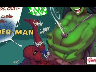 Spider-man Gets Fucked by MILF Jennifer with Huge Tits