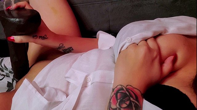 Playing with a BBC in my tight pussy (ASMR)