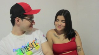 I fuck the nerd in the class, while we study he cums in my mouth - porn in english - pov.