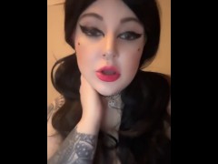 mean goth girl humilates that tiny cock of yours