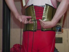Heavy Buckle Latex Korsett - 2 Korsetts