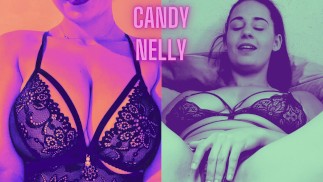 Petite française à GROS SEINS joue avec sa chatte bien crémeuse !!!