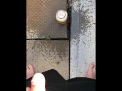 Full Bladder First Morning Pee Desperation While Both Bathrooms Were Occupied, Backyard Urinal It Is - Screenshot 10 of 16 - Full Bladder