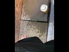 Full Bladder First Morning Pee Desperation While Both Bathrooms Were Occupied, Backyard Urinal It Is - Screenshot 14 of 16 - First Morning Pee