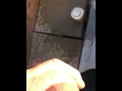 Full Bladder First Morning Pee Desperation While Both Bathrooms Were Occupied, Backyard Urinal It Is - Screenshot 15 of 16 - Full Bladder