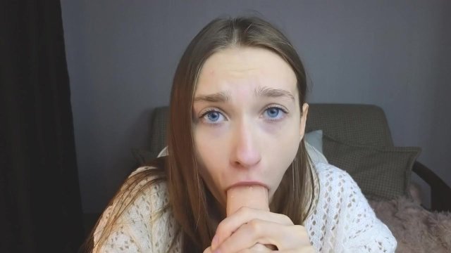 POV Dildo sucking ON