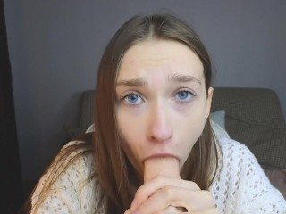 POV Dildo Sucking ON