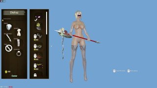 Hot milf shaking her breasts with her ass showing - [Game +18] - Gameplay