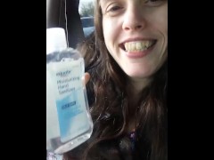 Flashing At a Gas Station Cute hairy Bush Girl Feels like a Pervert Onlyfans PinkMoonLust Porno Slut