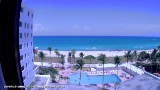 Naked on Miami Beach, Hotel Window with Ocean View