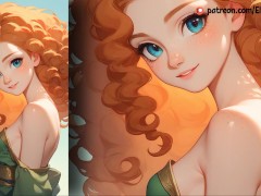 Merida Brave is ready to ride his cock all night long