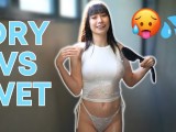 How See Through is It? [4K} Wet vs Dry Transparent T-shirt and Panties Try on Haul with Elixir Elf