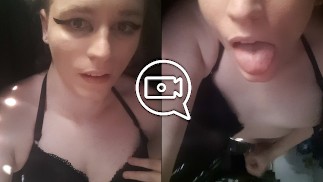 [POV] You make a video call with a horny trans girl