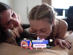 Curious step sis decided to learn how to give a blowjob - Screenshot 8 of 16 - Glasses