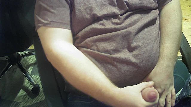 Chubby bear cumming quite moaning masturbation