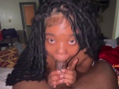 Pretty Ebony Slut Gagging And Sucking BBC Til I Bust A Nut In Her Mouth 😝 [Full Video On OnlyFans]